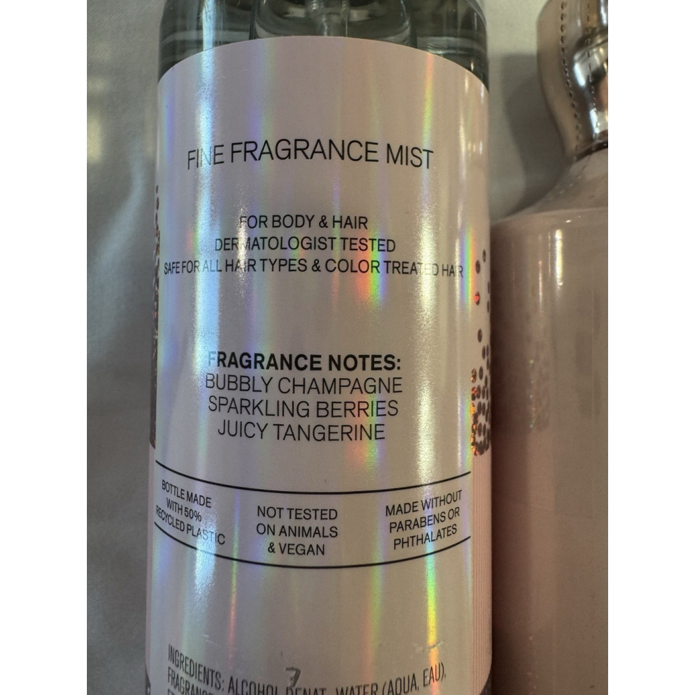 Set of 4 Bath & Body Works Champagne Toast Body Mist Shower Gel, Body Cream Sani - Picture 7 of 7